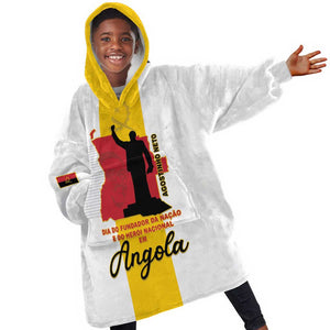 Personalized Dia dos Herois Nacionais de Angola Kid Wearable Blanket Hoodie 17 de Setembro - African Pride