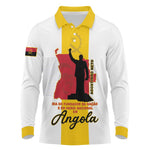 Personalized Dia dos Herois Nacionais de Angola Long Sleeve Polo Shirt 17 de Setembro - African Pride