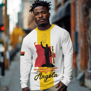 Personalized Dia dos Herois Nacionais de Angola Long Sleeve Shirt 17 de Setembro - African Pride