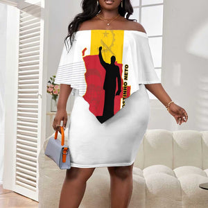 Personalized Dia dos Herois Nacionais de Angola Off Shoulder Short Dress 17 de Setembro - African Pride