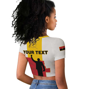 Personalized Dia dos Herois Nacionais de Angola Raglan Cropped T shirt 17 de Setembro - African Pride