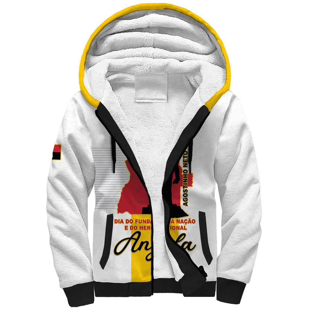 Personalized Dia dos Herois Nacionais de Angola Sherpa Hoodie 17 de Setembro - African Pride