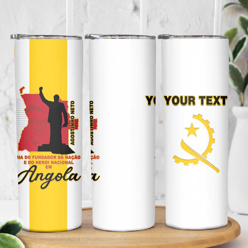 Personalized Dia dos Herois Nacionais de Angola Skinny Tumbler 17 de Setembro - African Pride