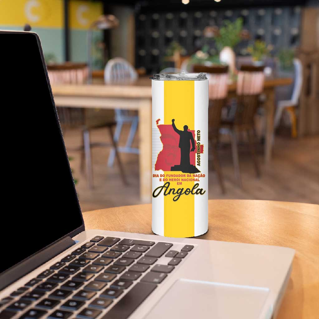 Personalized Dia dos Herois Nacionais de Angola Skinny Tumbler 17 de Setembro - African Pride
