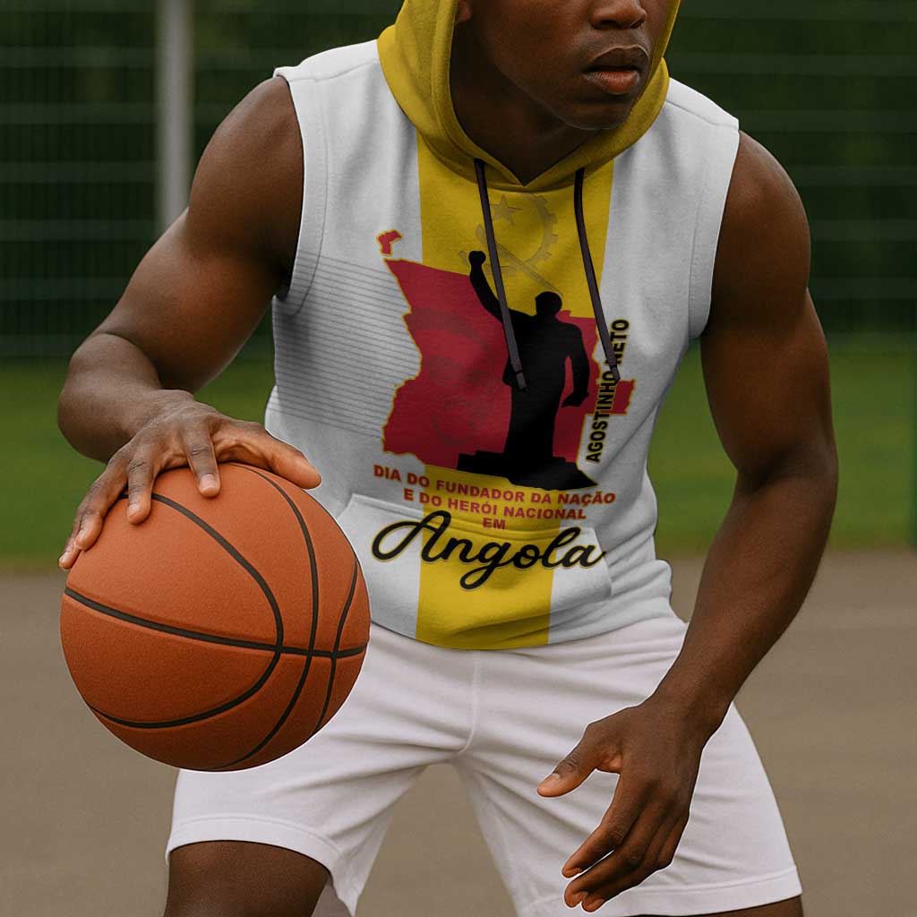 Personalized Dia dos Herois Nacionais de Angola Sleeveless Hoodie 17 de Setembro - African Pride