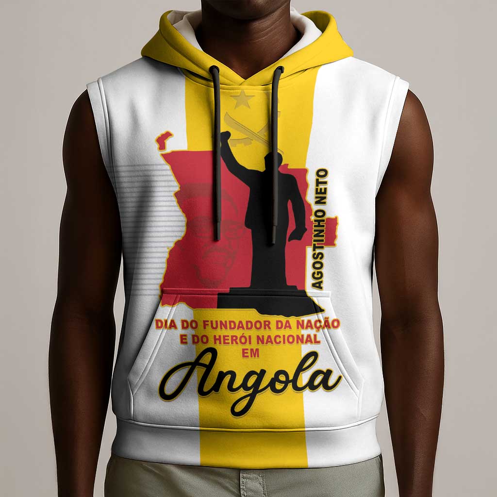 Personalized Dia dos Herois Nacionais de Angola Sleeveless Hoodie 17 de Setembro - African Pride