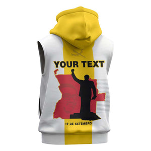 Personalized Dia dos Herois Nacionais de Angola Sleeveless Zip Hoodie 17 de Setembro - African Pride