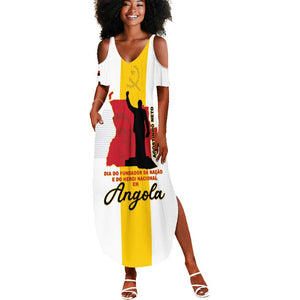 Personalized Dia dos Herois Nacionais de Angola Summer Maxi Dress 17 de Setembro - African Pride