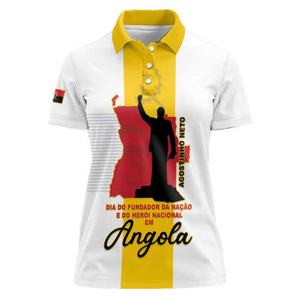 Personalized Dia dos Herois Nacionais de Angola Women Polo Shirt 17 de Setembro - African Pride