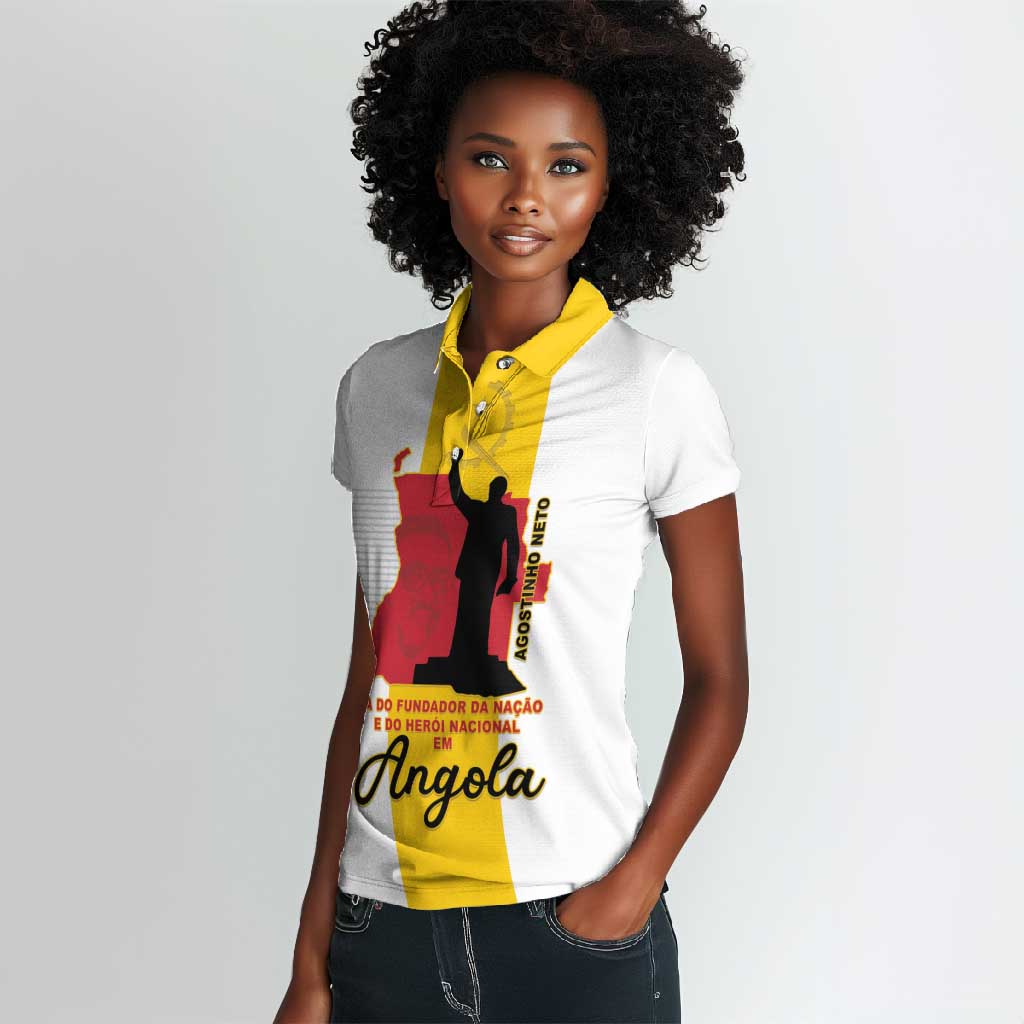 Personalized Dia dos Herois Nacionais de Angola Women Polo Shirt 17 de Setembro - African Pride