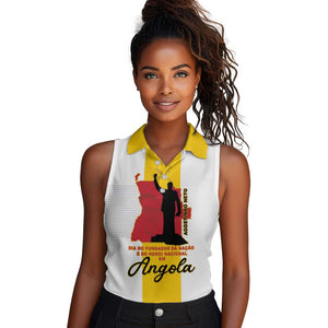 Personalized Dia dos Herois Nacionais de Angola Women Sleeveless Polo Shirt 17 de Setembro - African Pride