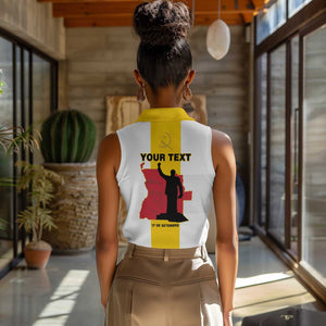 Personalized Dia dos Herois Nacionais de Angola Women Sleeveless Polo Shirt 17 de Setembro - African Pride