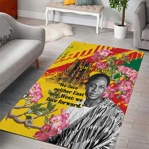 Personalized Ghana Kwame Nkrumah Memorial Day Area Rug Mausoleum Impala Lily - African Pride