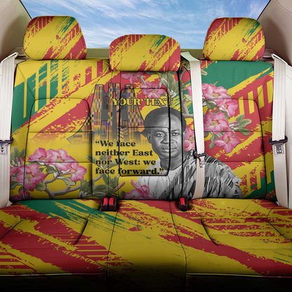 Personalized Ghana Kwame Nkrumah Memorial Day Back Car Seat Cover Mausoleum Impala Lily - African Pride