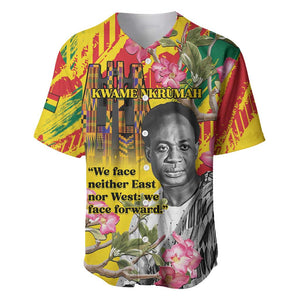 Personalized Ghana Kwame Nkrumah Memorial Day Baseball Jersey Mausoleum Impala Lily - African Pride