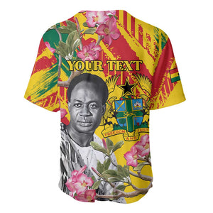 Personalized Ghana Kwame Nkrumah Memorial Day Baseball Jersey Mausoleum Impala Lily - African Pride