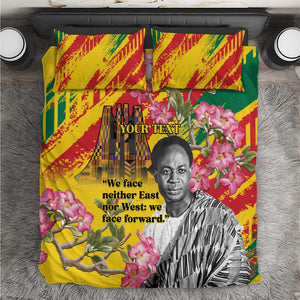 Personalized Ghana Kwame Nkrumah Memorial Day Bedding Set Mausoleum Impala Lily - African Pride