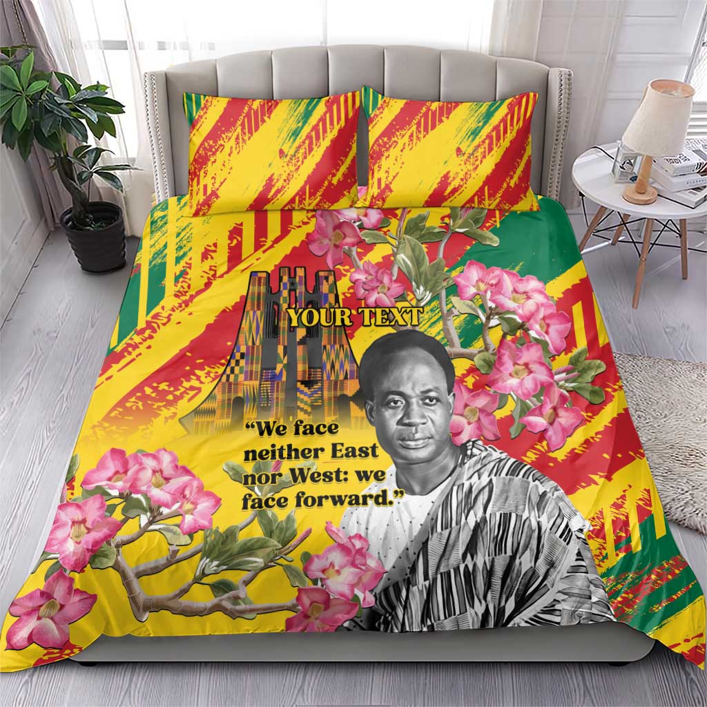 Personalized Ghana Kwame Nkrumah Memorial Day Bedding Set Mausoleum Impala Lily - African Pride