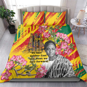 Personalized Ghana Kwame Nkrumah Memorial Day Bedding Set Mausoleum Impala Lily - African Pride