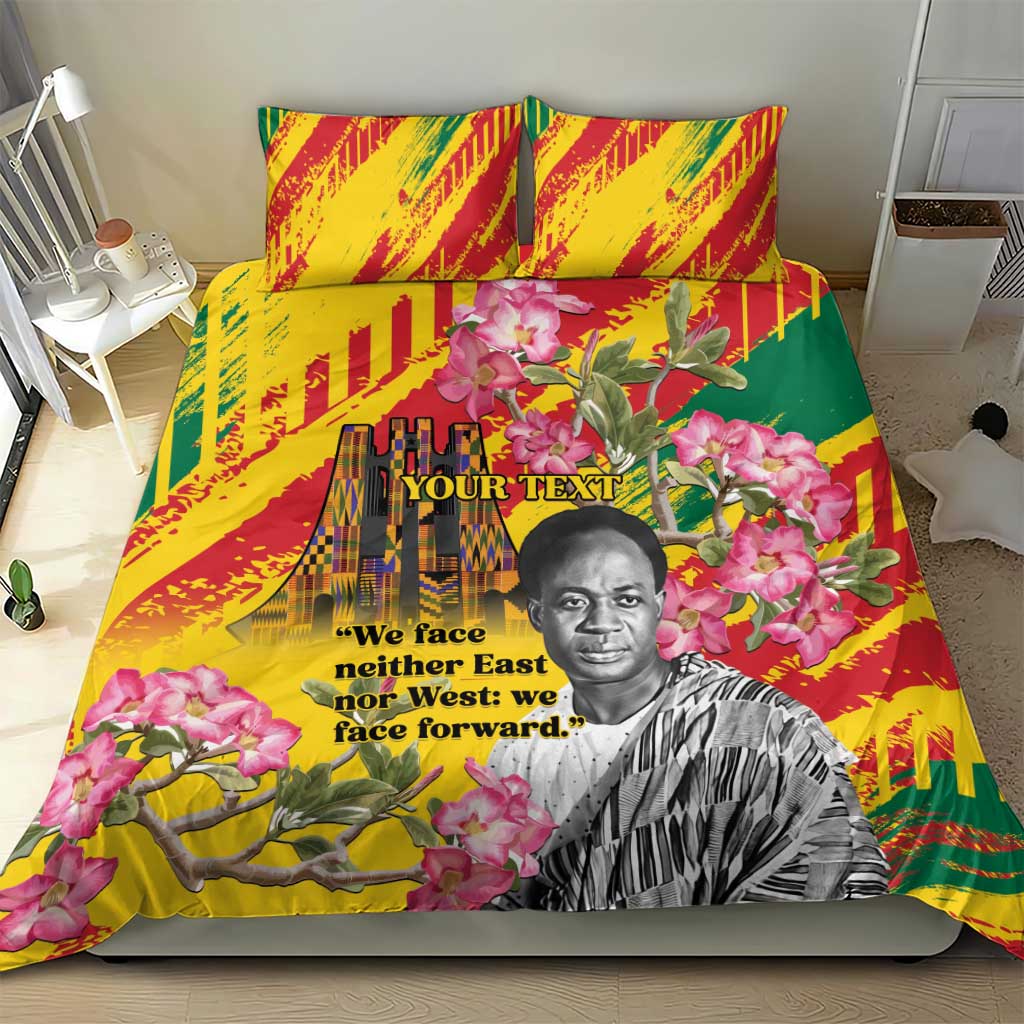 Personalized Ghana Kwame Nkrumah Memorial Day Bedding Set Mausoleum Impala Lily - African Pride