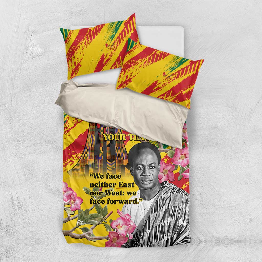 Personalized Ghana Kwame Nkrumah Memorial Day Bedding Set Mausoleum Impala Lily - African Pride