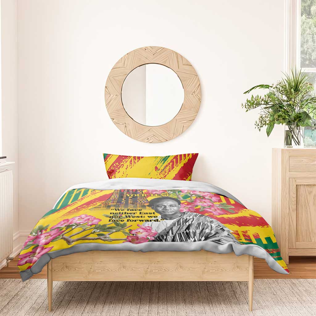 Personalized Ghana Kwame Nkrumah Memorial Day Bedding Set Mausoleum Impala Lily - African Pride
