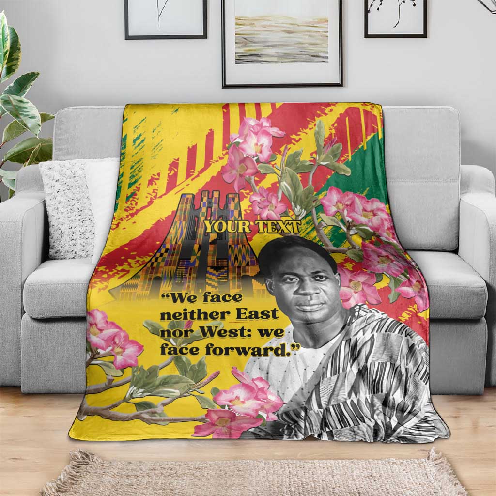 Personalized Ghana Kwame Nkrumah Memorial Day Blanket Mausoleum Impala Lily - African Pride