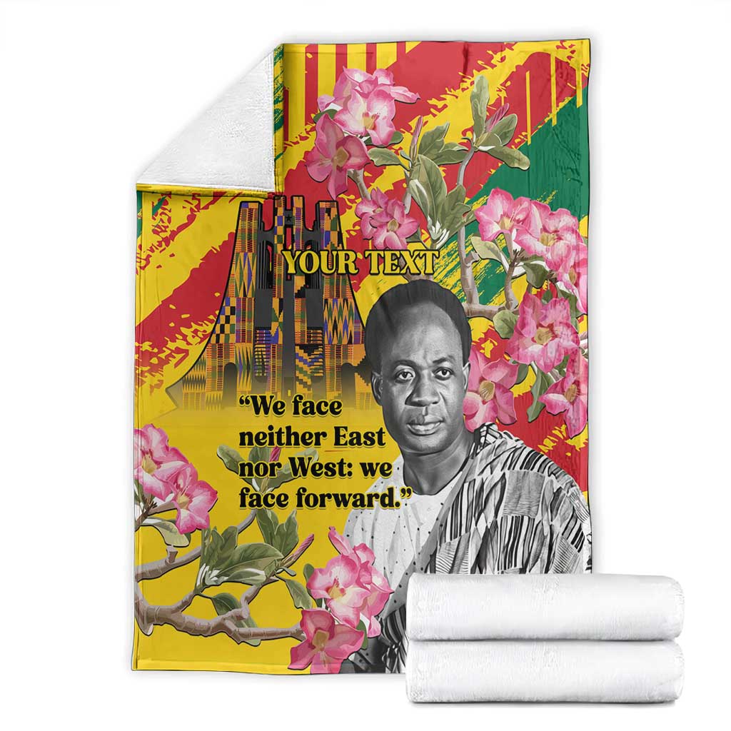 Personalized Ghana Kwame Nkrumah Memorial Day Blanket Mausoleum Impala Lily - African Pride