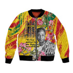 Personalized Ghana Kwame Nkrumah Memorial Day Bomber Jacket Mausoleum Impala Lily - African Pride