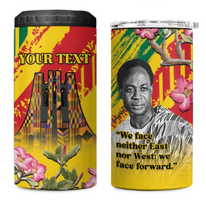 Personalized Ghana Kwame Nkrumah Memorial Day 4 in 1 Can Cooler Tumbler Mausoleum Impala Lily - African Pride
