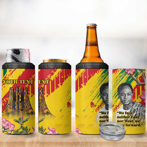 Personalized Ghana Kwame Nkrumah Memorial Day 4 in 1 Can Cooler Tumbler Mausoleum Impala Lily - African Pride