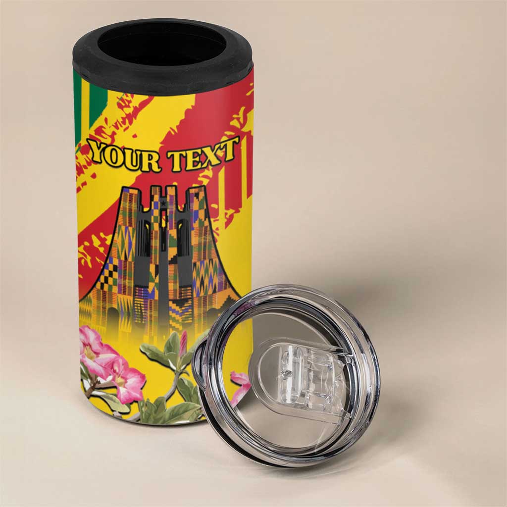 Personalized Ghana Kwame Nkrumah Memorial Day 4 in 1 Can Cooler Tumbler Mausoleum Impala Lily - African Pride