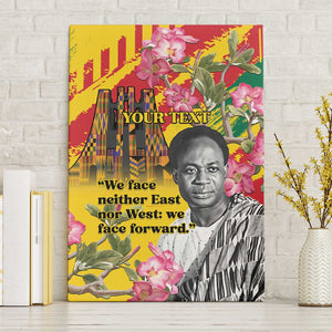 Personalized Ghana Kwame Nkrumah Memorial Day Canvas Wall Art Mausoleum Impala Lily - African Pride
