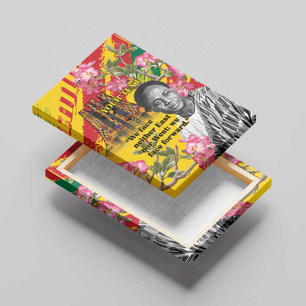 Personalized Ghana Kwame Nkrumah Memorial Day Canvas Wall Art Mausoleum Impala Lily - African Pride