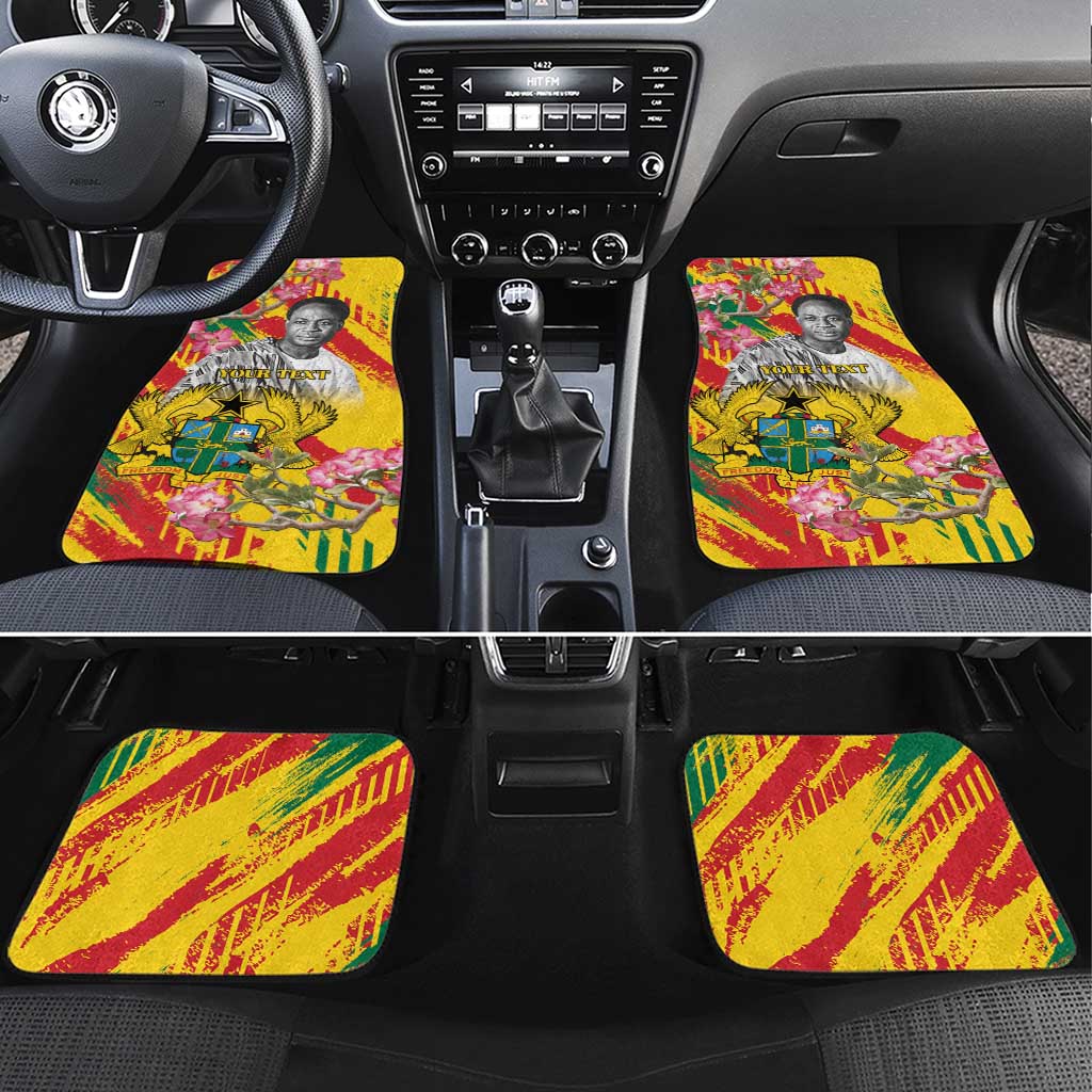 Personalized Ghana Kwame Nkrumah Memorial Day Car Mats Mausoleum Impala Lily - African Pride