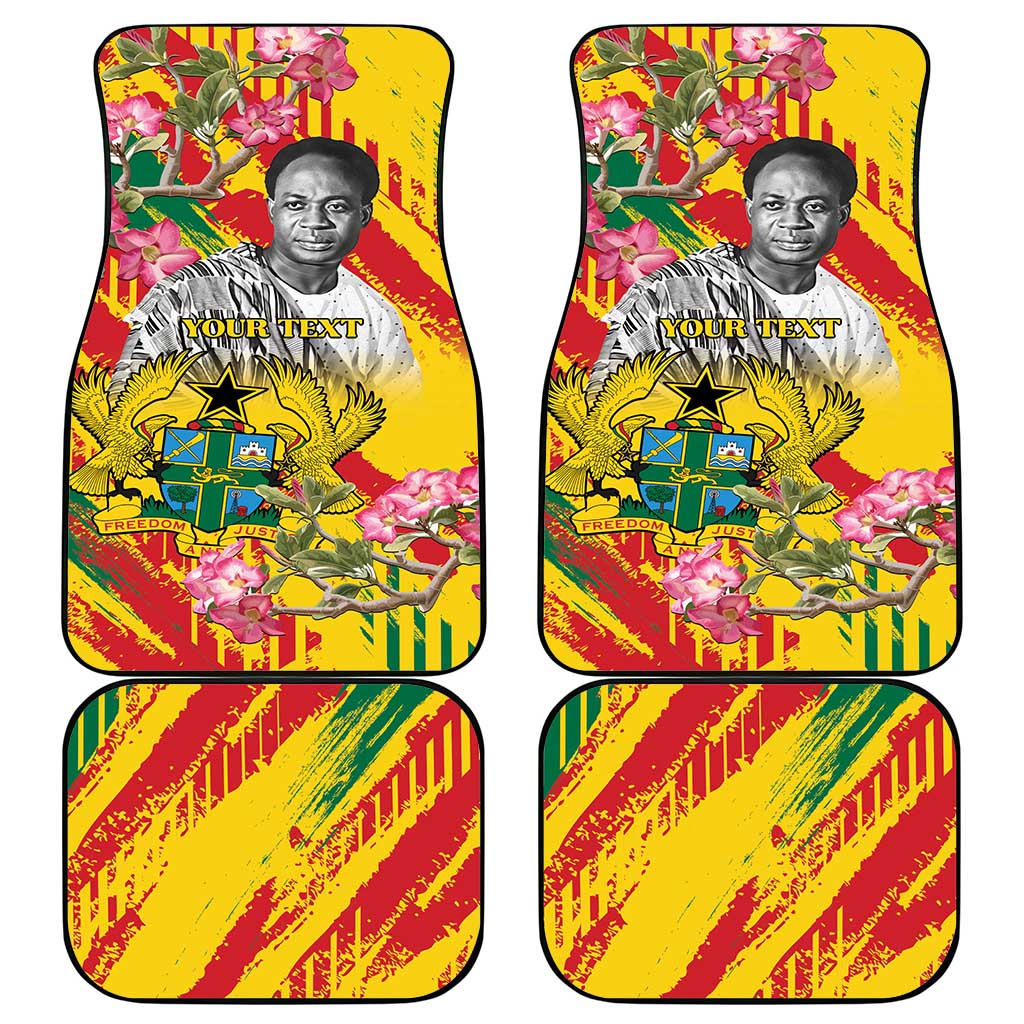 Personalized Ghana Kwame Nkrumah Memorial Day Car Mats Mausoleum Impala Lily - African Pride