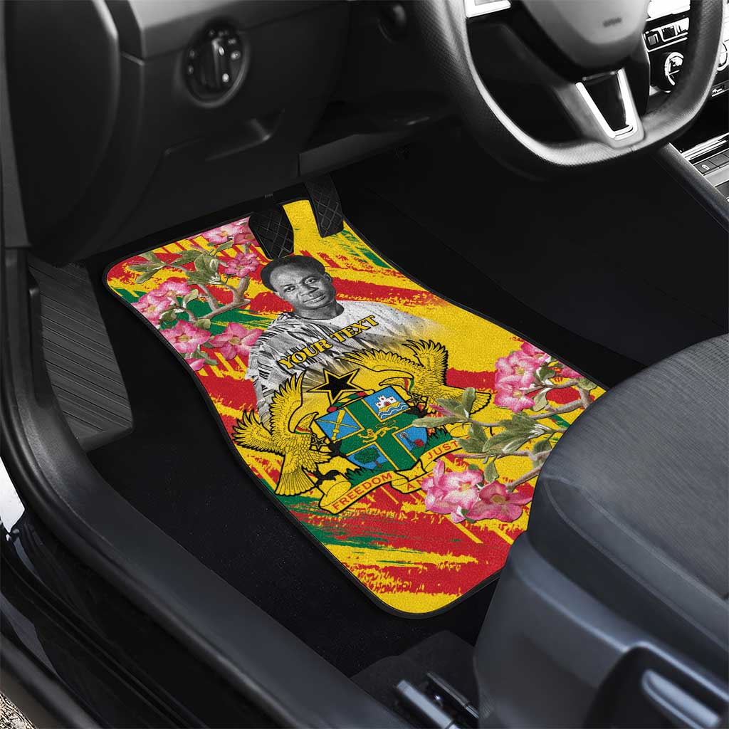Personalized Ghana Kwame Nkrumah Memorial Day Car Mats Mausoleum Impala Lily - African Pride