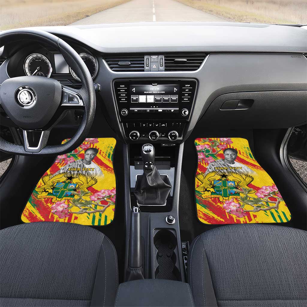 Personalized Ghana Kwame Nkrumah Memorial Day Car Mats Mausoleum Impala Lily - African Pride