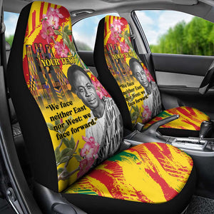 Personalized Ghana Kwame Nkrumah Memorial Day Car Seat Cover Mausoleum Impala Lily - African Pride