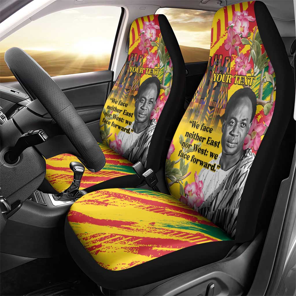 Personalized Ghana Kwame Nkrumah Memorial Day Car Seat Cover Mausoleum Impala Lily - African Pride