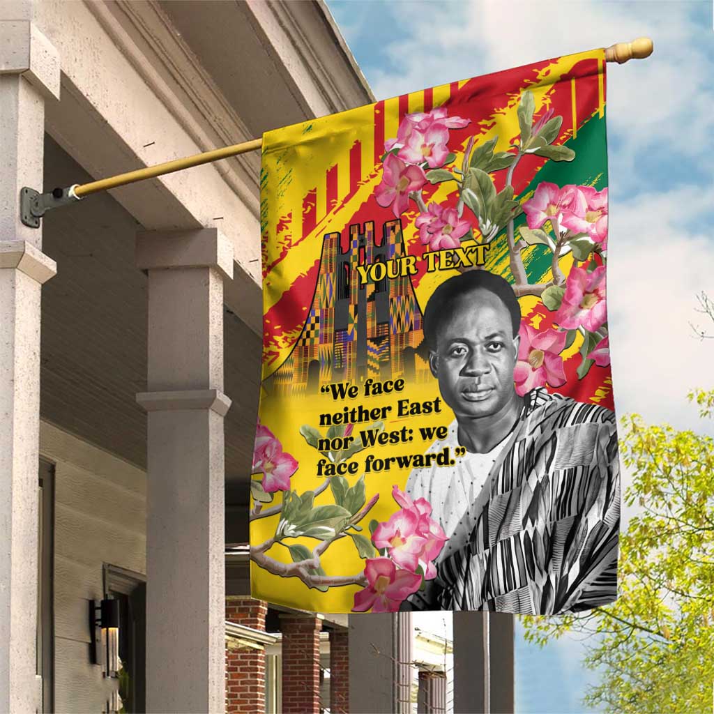 Personalized Ghana Kwame Nkrumah Memorial Day Garden Flag Mausoleum Impala Lily - African Pride