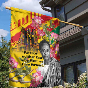Personalized Ghana Kwame Nkrumah Memorial Day Garden Flag Mausoleum Impala Lily - African Pride