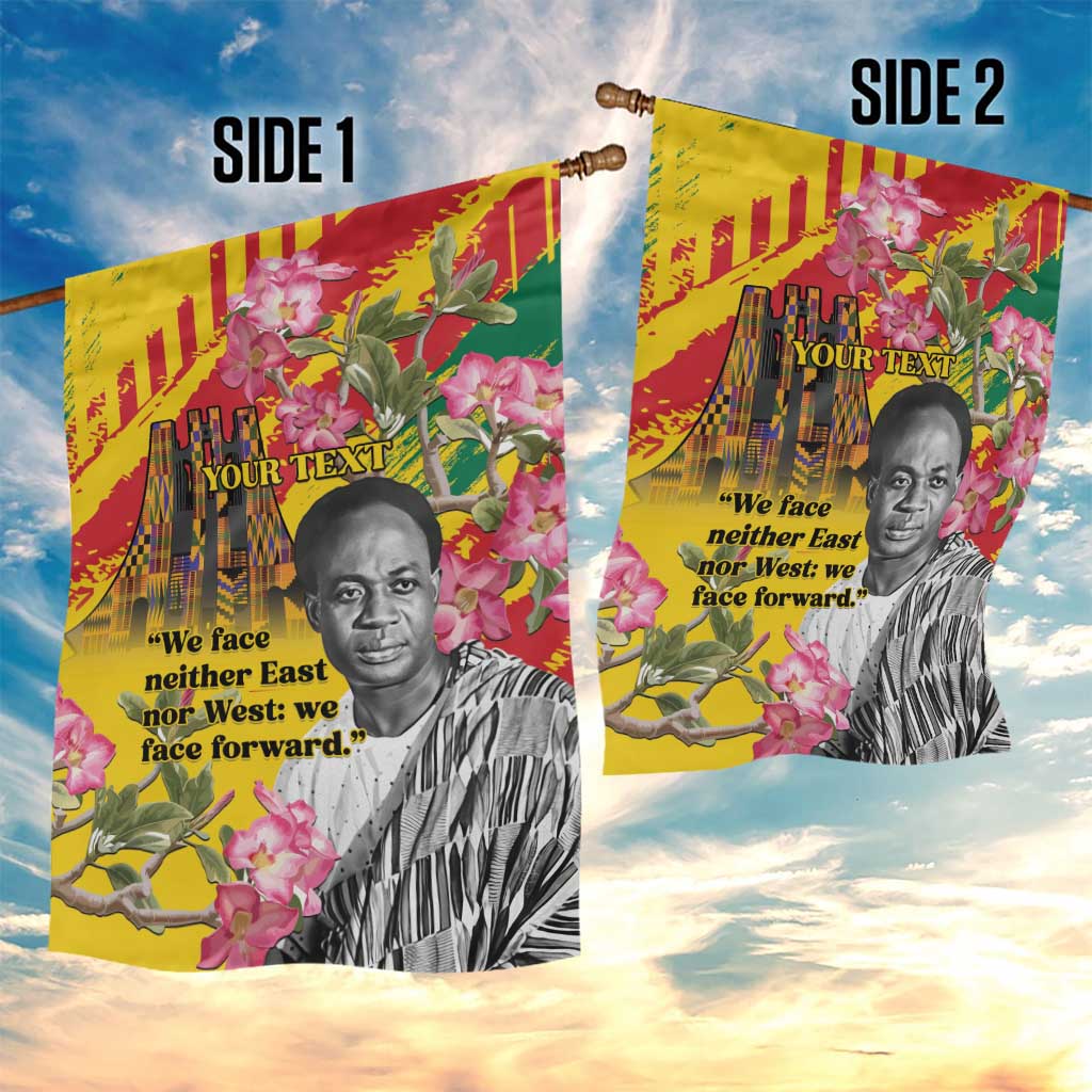 Personalized Ghana Kwame Nkrumah Memorial Day Garden Flag Mausoleum Impala Lily - African Pride