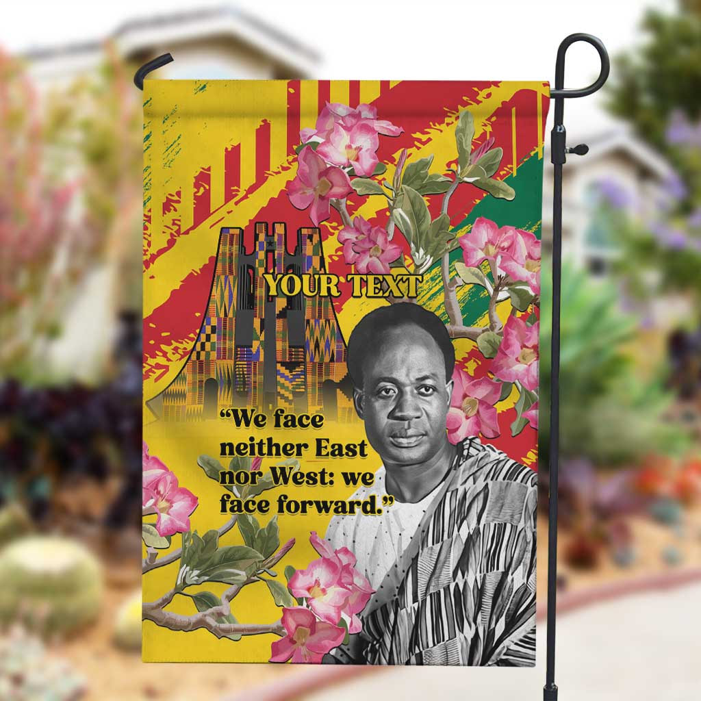 Personalized Ghana Kwame Nkrumah Memorial Day Garden Flag Mausoleum Impala Lily - African Pride