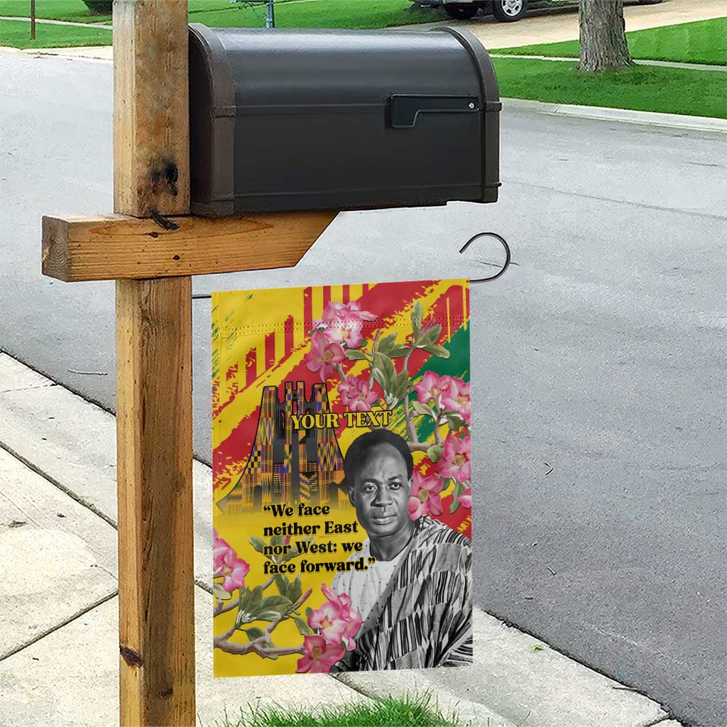 Personalized Ghana Kwame Nkrumah Memorial Day Garden Flag Mausoleum Impala Lily - African Pride