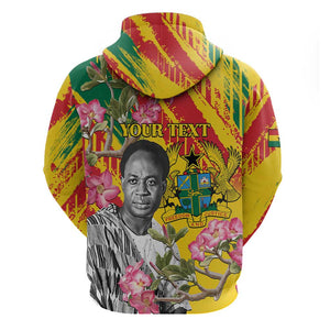 Personalized Ghana Kwame Nkrumah Memorial Day Hoodie Mausoleum Impala Lily - African Pride