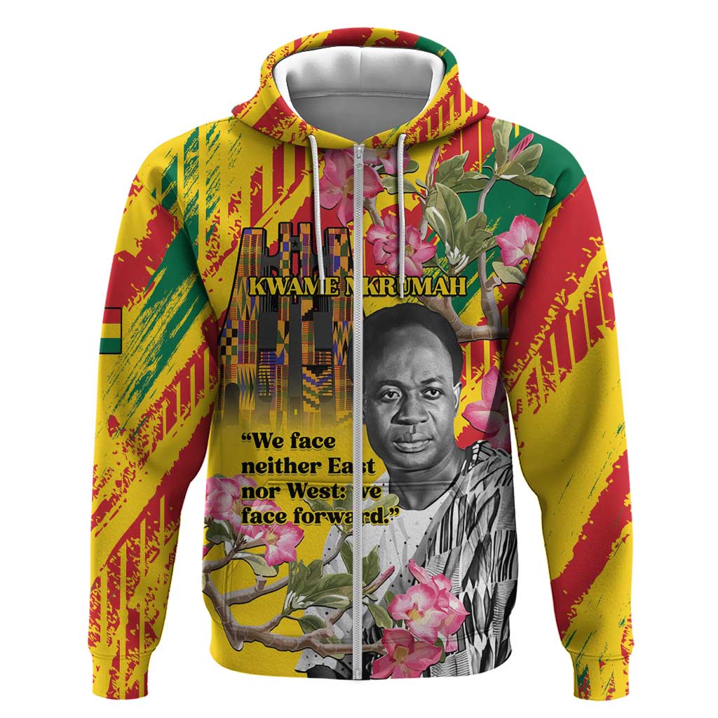 Personalized Ghana Kwame Nkrumah Memorial Day Hoodie Mausoleum Impala Lily - African Pride