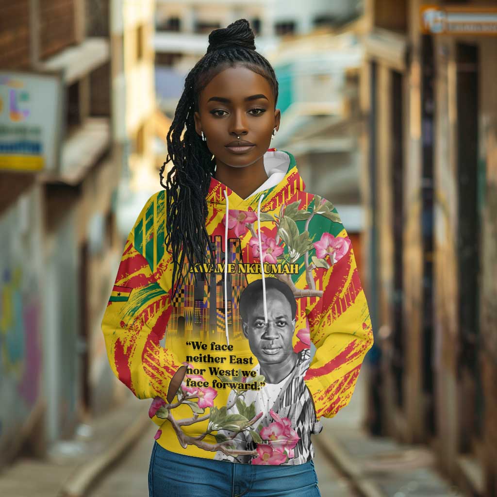 Personalized Ghana Kwame Nkrumah Memorial Day Hoodie Mausoleum Impala Lily - African Pride