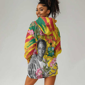 Personalized Ghana Kwame Nkrumah Memorial Day Hoodie Dress Mausoleum Impala Lily - African Pride