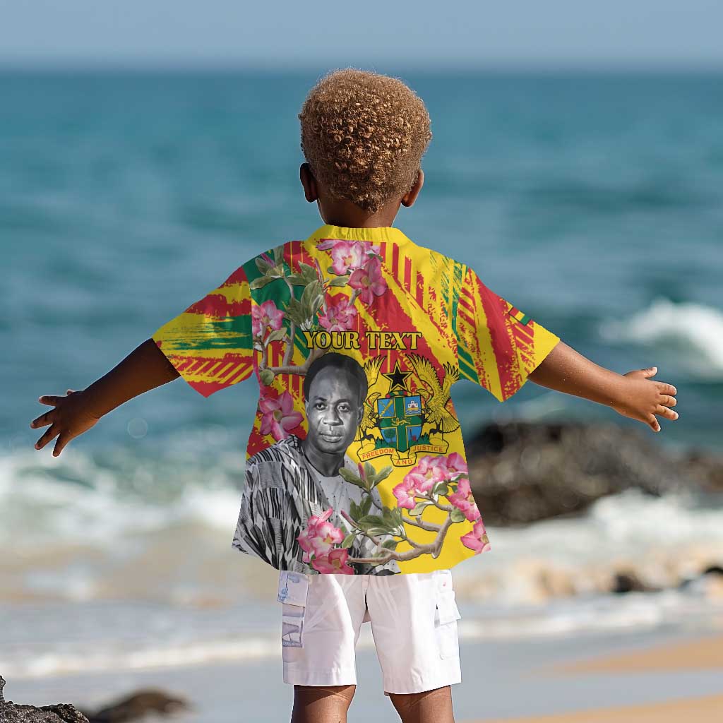 Personalized Ghana Kwame Nkrumah Memorial Day Kid Hawaiian Shirt Mausoleum Impala Lily - African Pride